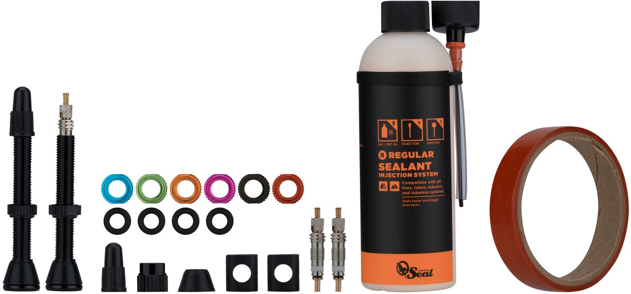 Orange-seal Regular Sealant Tubeless Kit 1 Orange-seal Regular Sealant Tubeless Kit